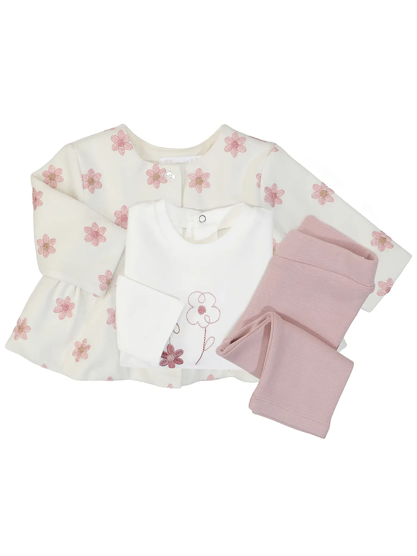 MAYORAL | Baby Set 3-teilig Jacke, Langarmshirt und Leggings | 